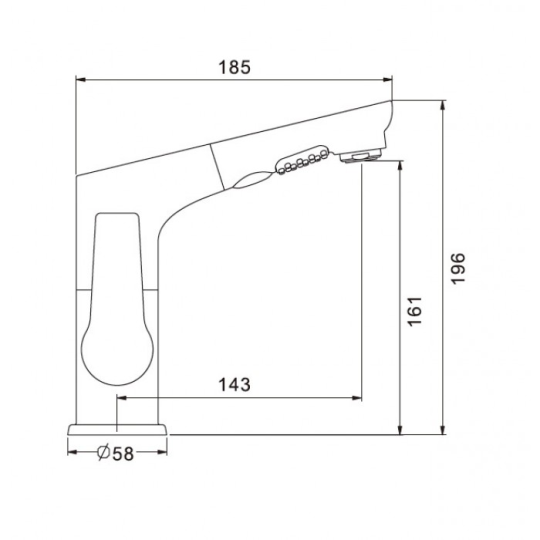 Смеситель для раковины Gappo G1299 Хром