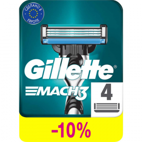 Смен­ные кас­се­ты «Gillette» Mach3, для муж­ской бритвы, 4 шт