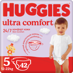 Под­гуз­ни­ки дет­ские «Huggies» Ultra Comfort, размер 5, 12-22 кг, 42 шт