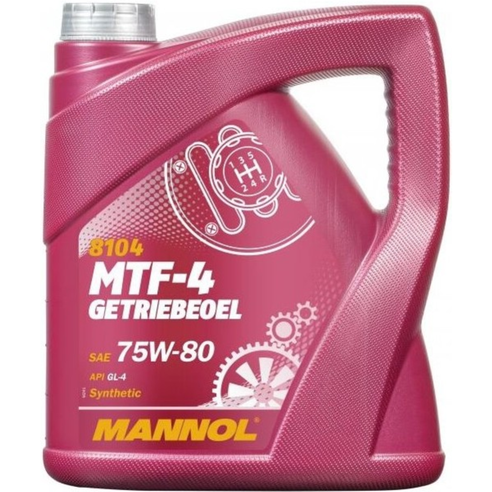 Картинка товара Масло трансмиссионное «Mannol» MTF-4 Getriebeoel 75W80 GL-4, MN8104-4, 4 л