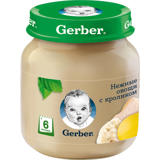 Пюре мясо-овощное «Gerber» овощи с кроликом, 130 г