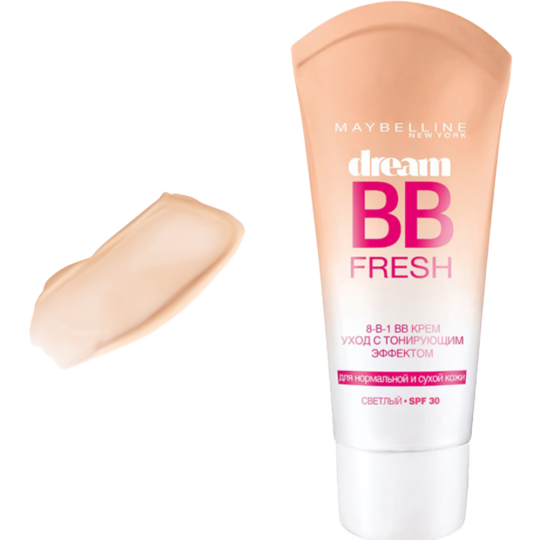 ВВ-крем «Maybelline» Dream Satin, 8 в 1, SPF30, увлажяющий, светлый, 30 мл