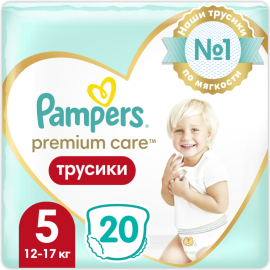 Подгузники-трусики детские «Pampers» Premium Care, размер 5, 12-17 кг, 20 шт