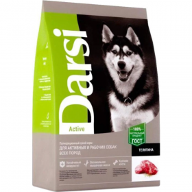 Корм для собак «Darsi» Active, для всех пород, с те­ля­ти­ной, 37100 10 кг