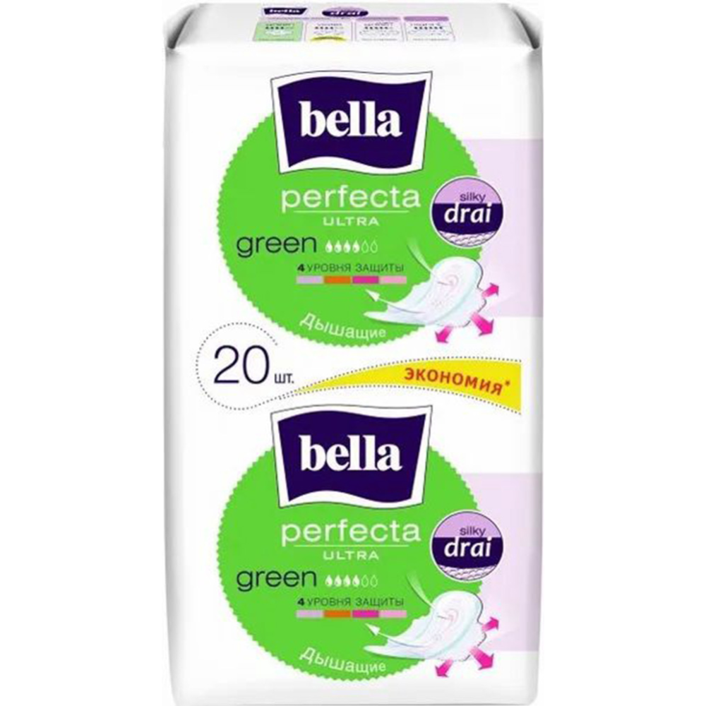 Про­клад­ки жен­ские ги­ги­е­ни­че­ские «Bella» Perfecta, Ultra, Green, 20 шт