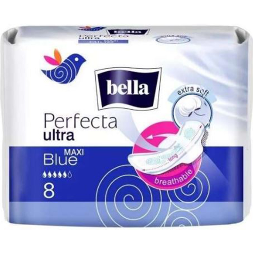 Прокладки женские гигиенические «Bella» Perfecta, Ultra Maxi, Blue, 8 шт #0