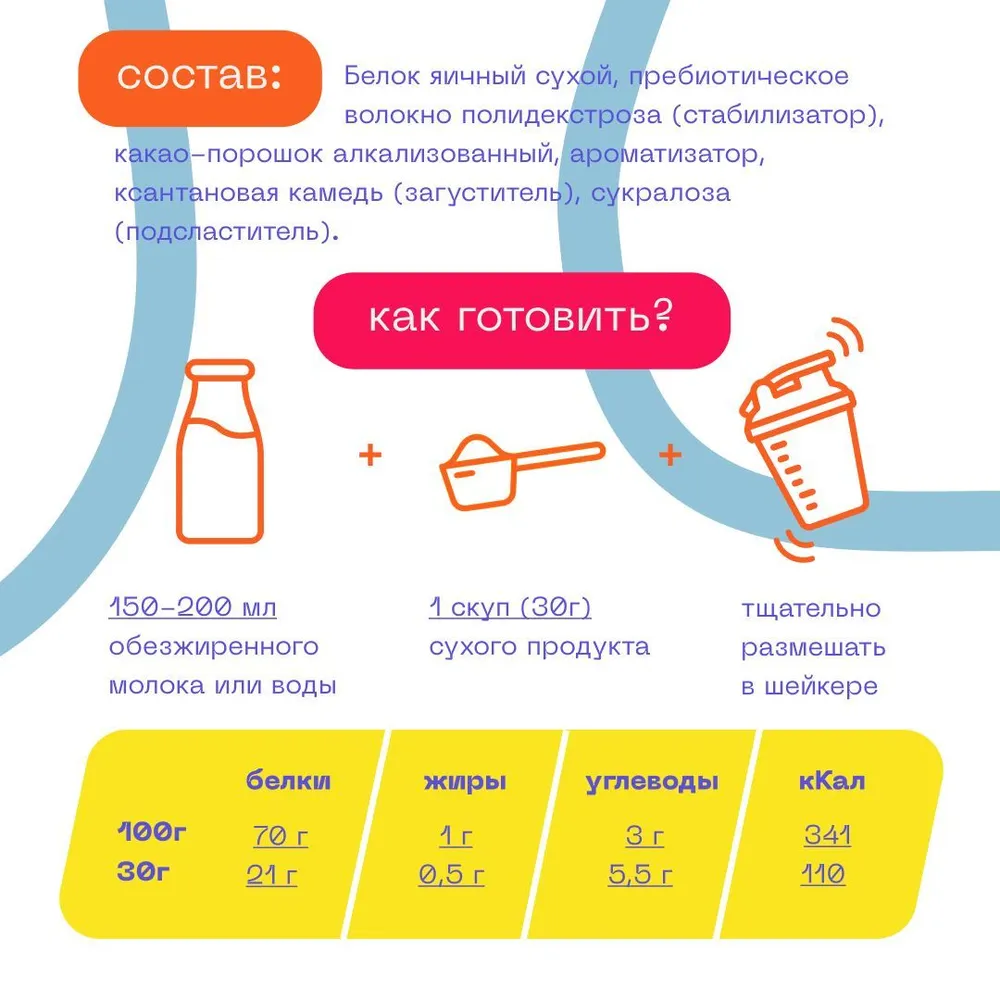 Яичный протеин 600г : Вишня шоколад PureProtein