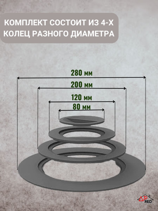 Конфорка чугунная в комплекте