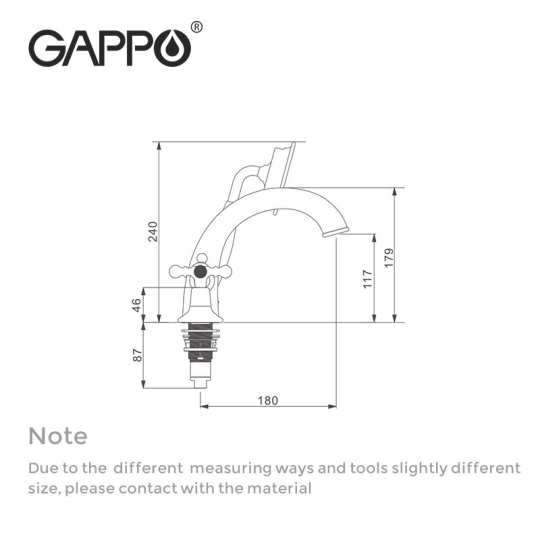 Смеситель для ванны Gappo G1189-4 Бронза + Чистящее средство для смесителей Gappo GGG 550мл В ПОДАРОК 🎁