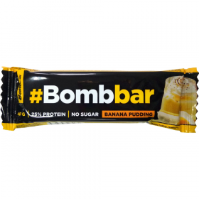 Про­те­и­но­вый ба­тон­чик «Bombbar» гла­зи­ро­ван­ный, ба­на­но­вый пудинг, 40 г