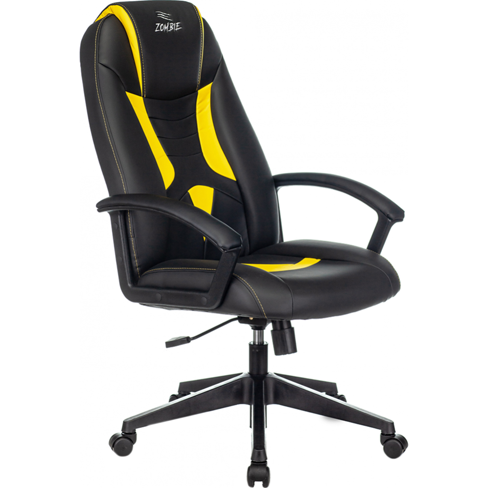 Кресло геймерское «Бюрократ» Zombie Viking 8, черный/желтый