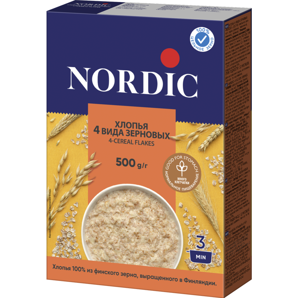 Хлопья 4 вида зерновых «Nordic» 500 г