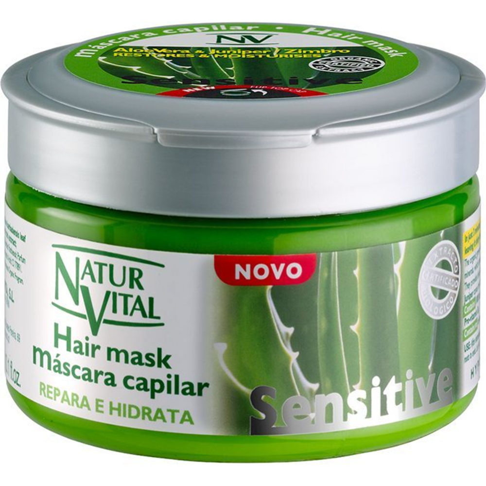 Картинка товара Маска для волос «Natur Vital» Aloe Vera-Juniper Sensitive Hair, 300 мл