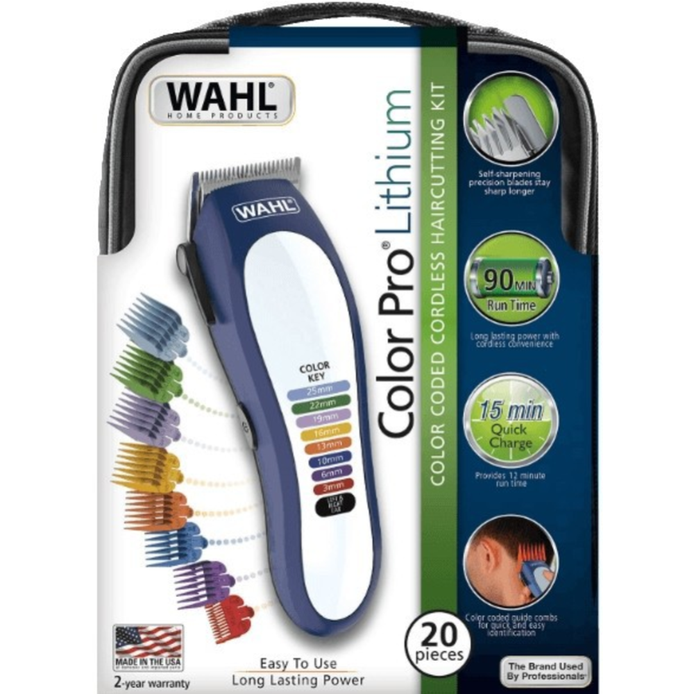 Машинка для стрижки «Wahl» Color Pro Lithium Blue/White, 79600-3716