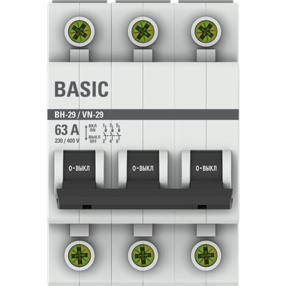 Выключатель нагрузки «EKF» Basic 3P 63А ВН-29, SL29-3-63-bas