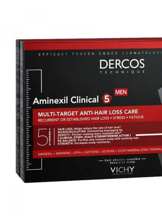Средство против выпадения волос широкого спектра действия для мужчин VICHY DERCOS AMINEXIL INTENSIVE 5