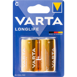 Батарейки «Varta Longlife» C, LR14 №4114, 2 шт