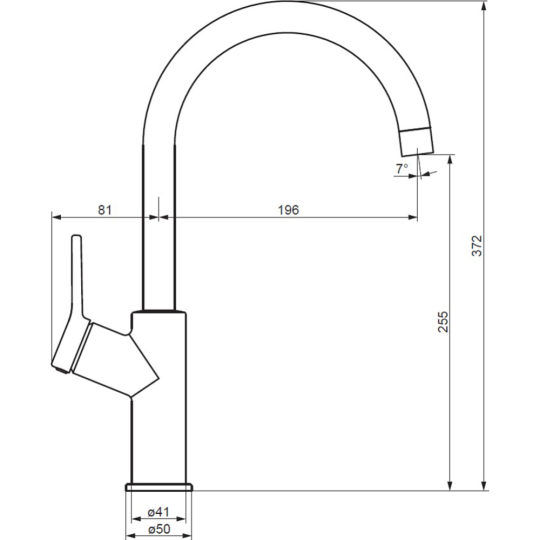 Смеситель «Damixa» Eclipse, DX310720300, черный