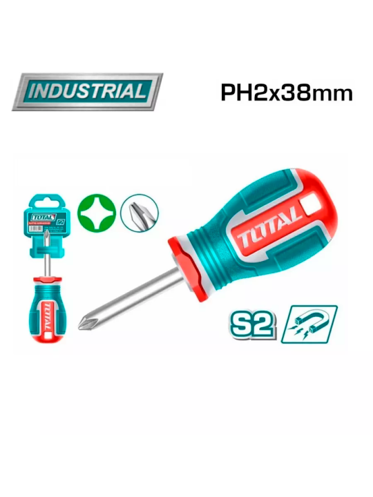 Крестовая отвертка PH2x38мм TOTAL TSDPH2038