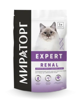 Сухой корм для кошек "Мираторг" Expert Renal при заболевании почек, 400гр.