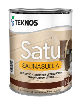 Защитный состав SATU SAUNASUOJA для бани и сауны, TEKNOS 0,9л (Финляндия)
