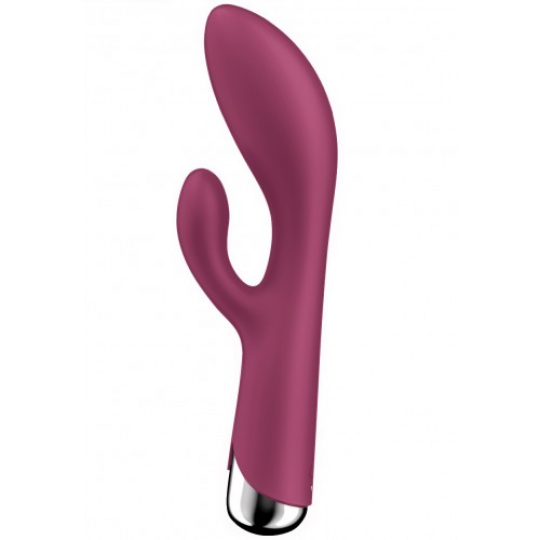 Вибратор для точки G с клиторальным стимулятором и ротацией Satisfyer Spinning Rabbit 1 Red