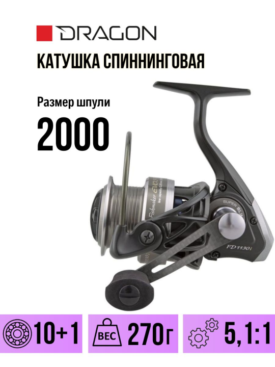 Катушка спиннинговая DRAGON FISHMAKER EVO.3 FD 1120i