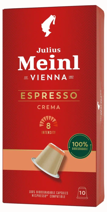 Кофе в капсулах Julius Meinl Espresso Crema Bio 5,6*10 капсул