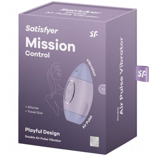 Вакуумно-волновой стимулятор клитора с вибрацией Satisfyer Mission Control фиолетовый