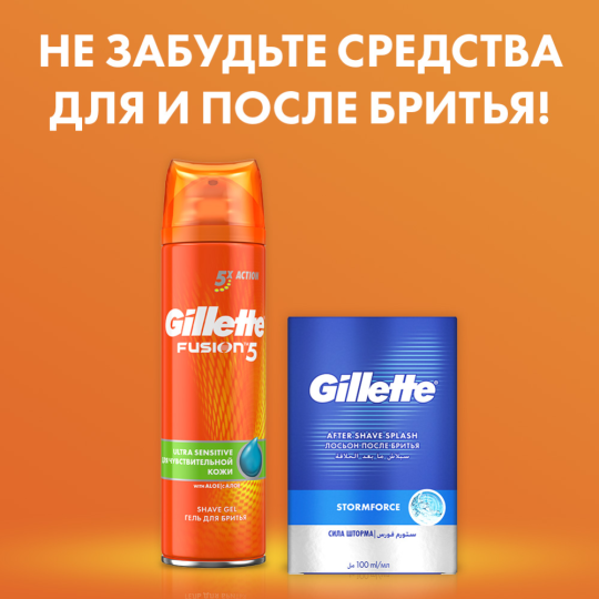 Сменные кассеты «Gillette» Fusion Power, 6 шт