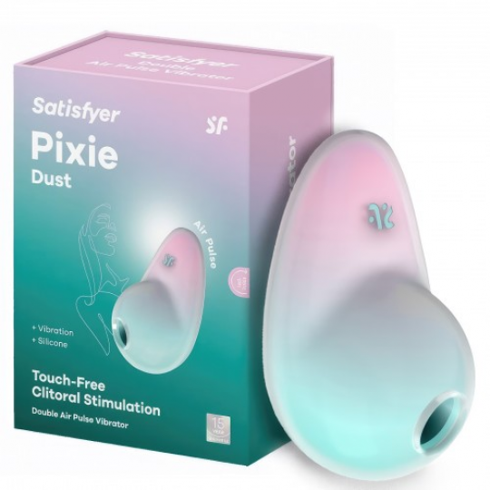 Вакуумно-волновой стимулятор с вибрацией Satisfyer Pixie Dust мятно-розовый