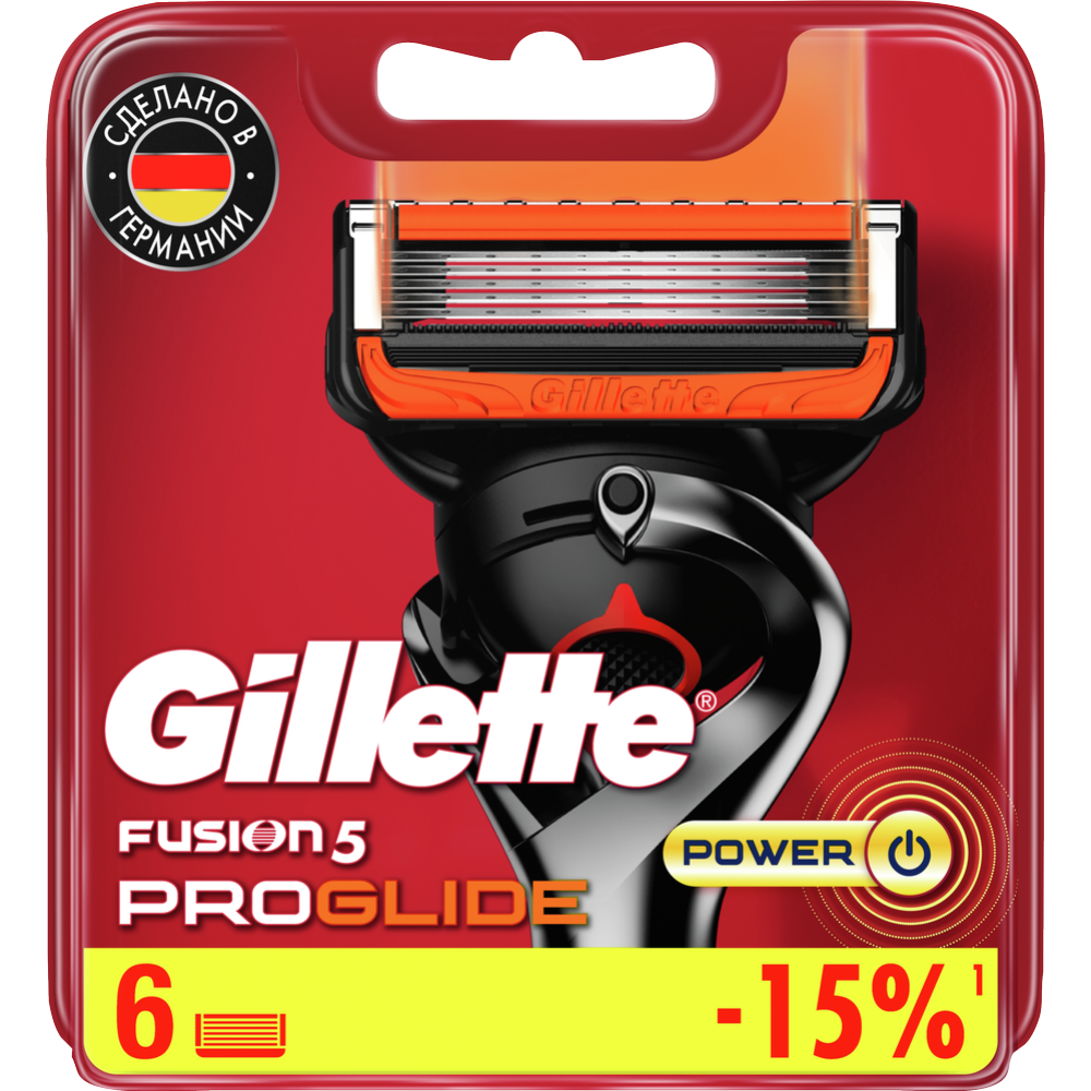 Сменные кассеты для бритья «Gillette» Fusion ProGlide Power, 6 шт #0