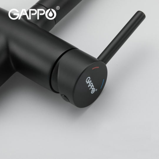 Смеситель для кухни Gappo G4398-36 Черный + Чистящее средство для смесителей Gappo GGG 550мл В ПОДАРОК 🎁