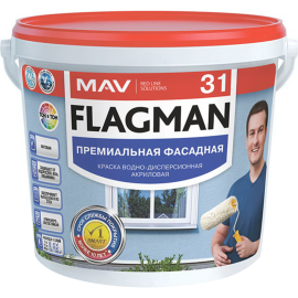 Краска «MAV» Flagman 31, ВД-АК-1031, белый, 11 л