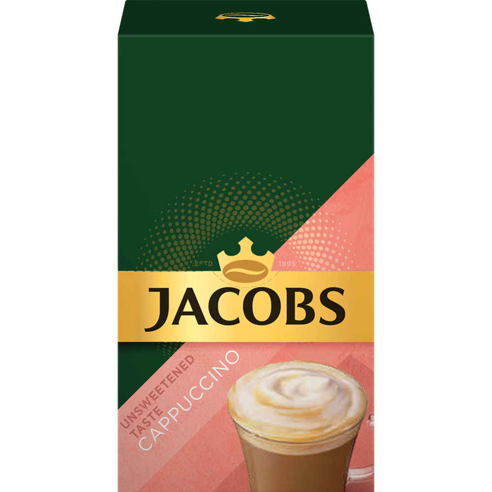 Напиток кофейный растворимый «Jacobs» капучино, несладкий вкус, 14 г #1