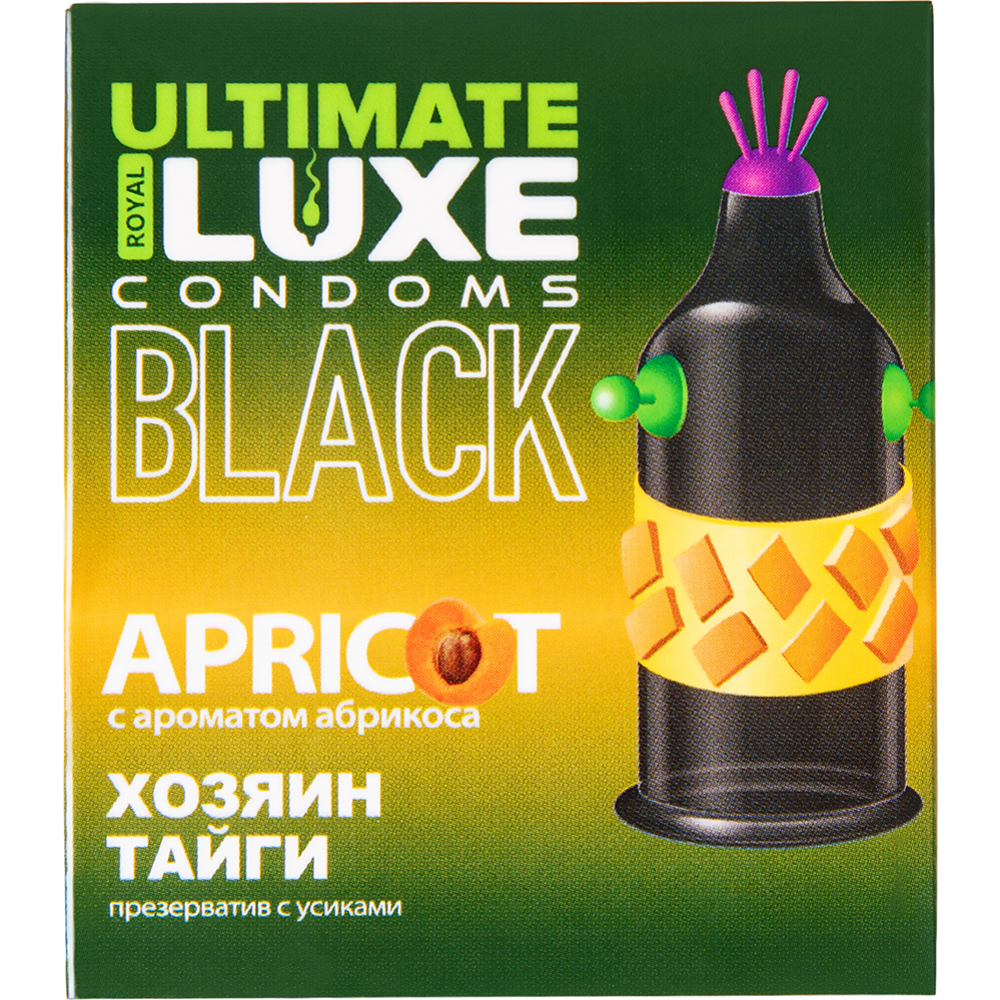 Презерватив «LUXE» Black Ultimate, Хозяин Тайги, с ароматом абрикоса, Luxe9280, 1 шт