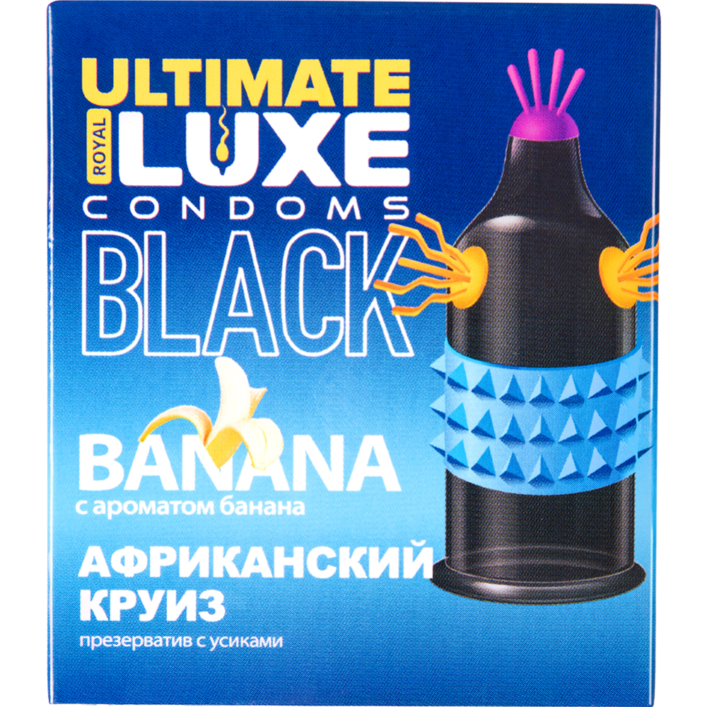 Презерватив «LUXE» Black Ultimate, Африканский Круиз, с ароматом банана, Luxe9278, 1 шт