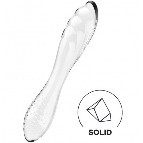 Прозрачный фаллос из стекла Satisfyer Dazzling Crystal 1 прозрачный 18 см