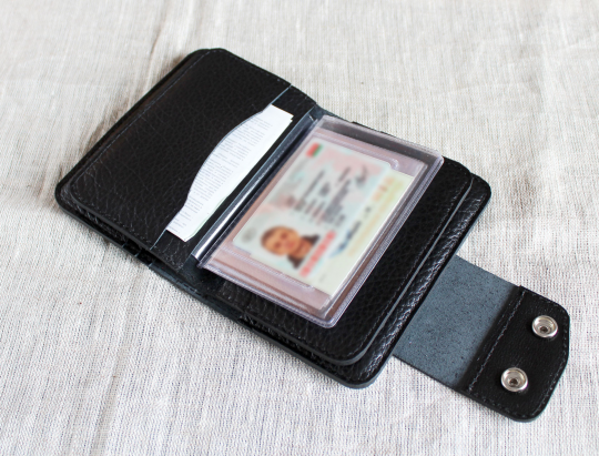 Кожаный портмоне + автодокументы + паспорт (auto-010)