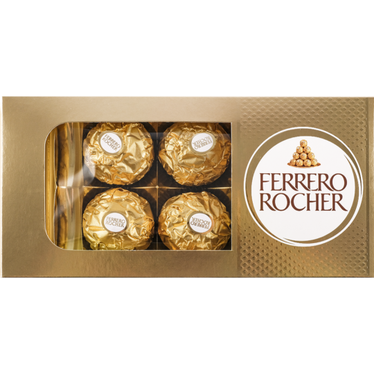 Конфеты из молочного шоколада «Ferrero Rocher» с начинкой из крема и лесного ореха, 75 г