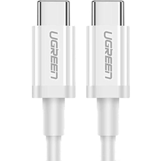 Кабель «Ugreen» USB-C 2.0 Male To USB-C 2.0 Male 3A Data, US264, 60519, White, 1.5 м