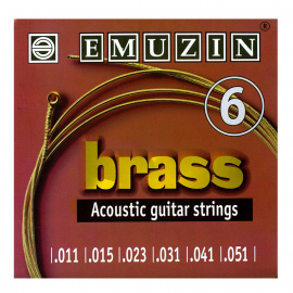 Комплект струн для акустической гитары Эмузин 6А-105