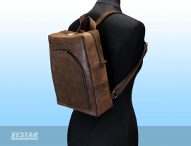 Кожаный рюкзак на молнии (Backpack-134)