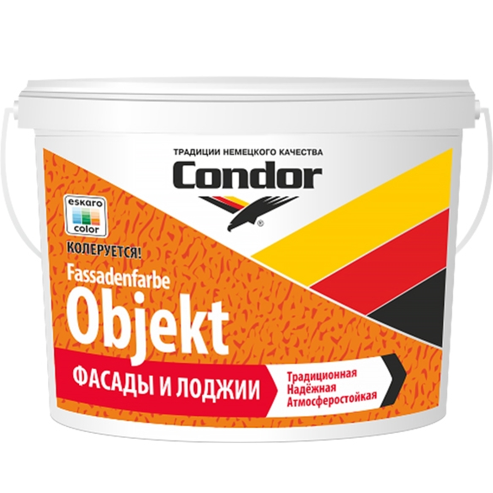 Краска «Condor» Fassadenfarbe Objekt, белый, 3.75 кг
