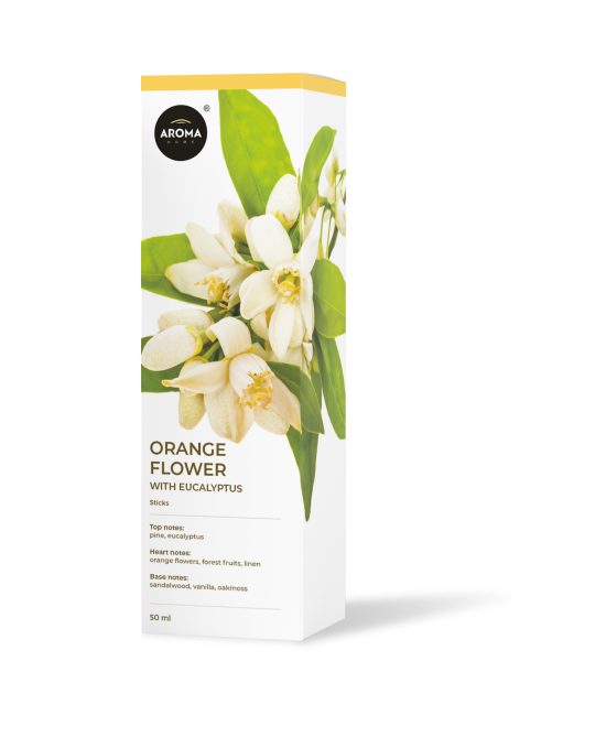 Набор: Ароматизатор воздуха Aroma Home Sticks Orange Flower With Eucalyptus апельсиновый цвет с эвкалиптом 50мл - 2 шт НОВИНКА !!!