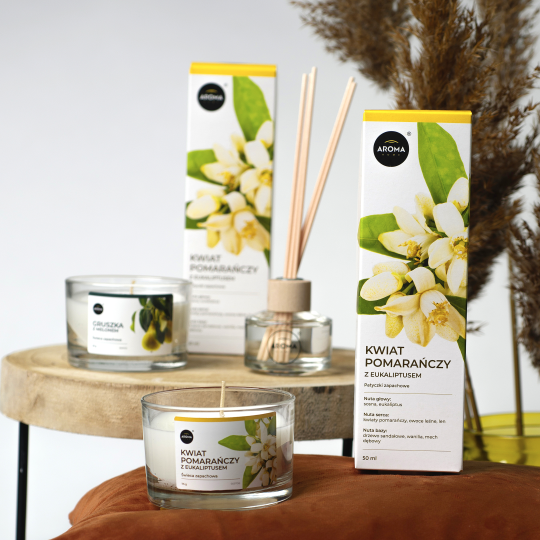 Набор: Ароматизатор воздуха Aroma Home Sticks Orange Flower With Eucalyptus апельсиновый цвет с эвкалиптом 50мл - 2 шт НОВИНКА !!!