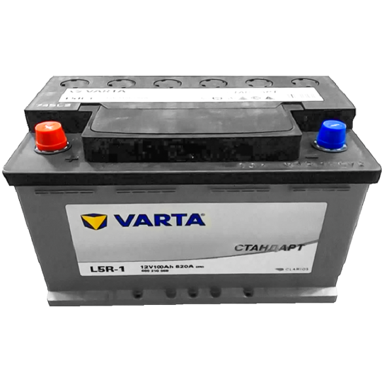 Аккумулятор автомобильный «Varta» Стандарт 100 R, 820A, 600300082, 353х175х190 мм