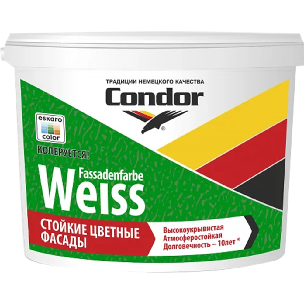 Краска «Condor» Fassadenfarbe Weiss, 15 кг