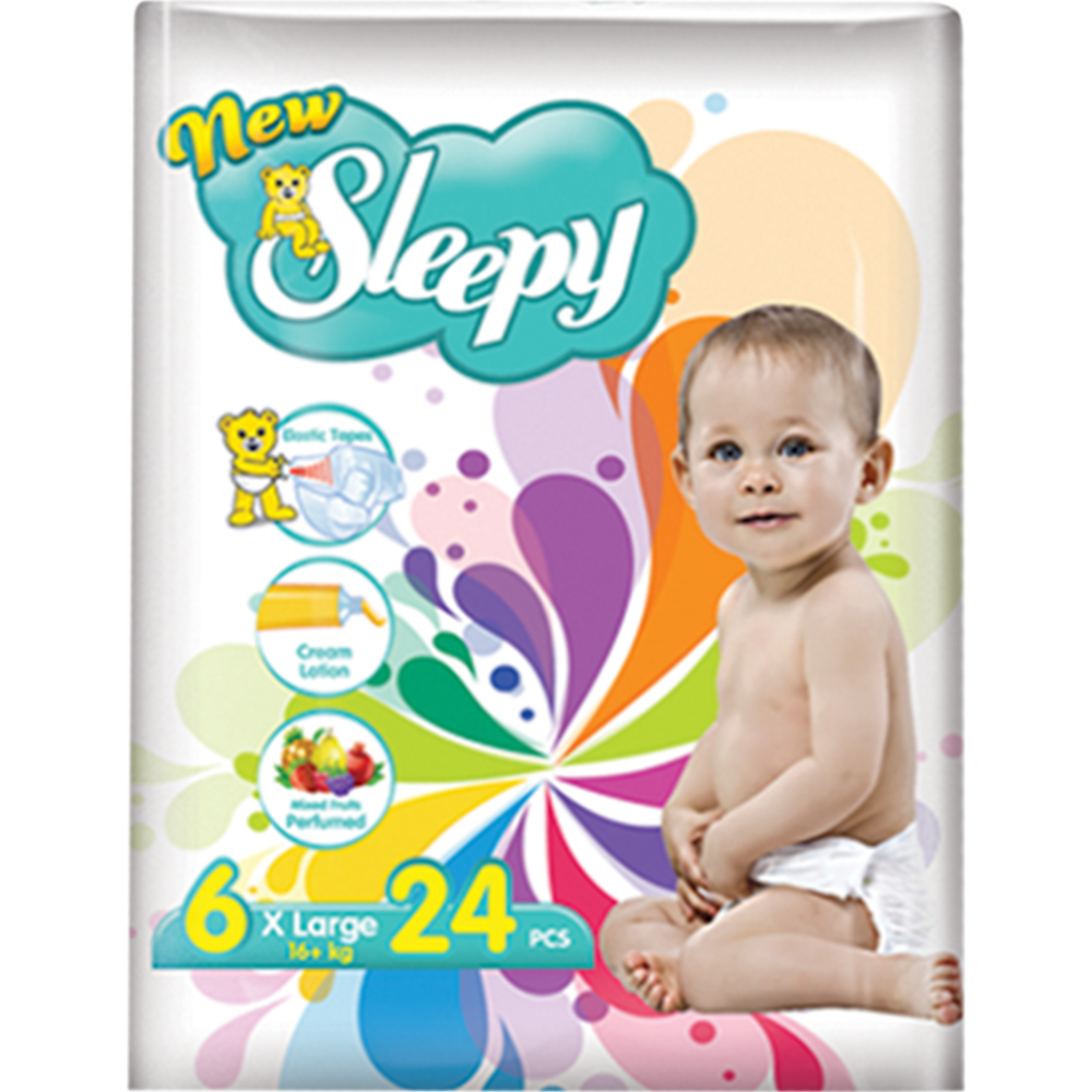 Подгузники детские «New Sleepy» Super, размер Extra Large, 16+ кг, 24 шт