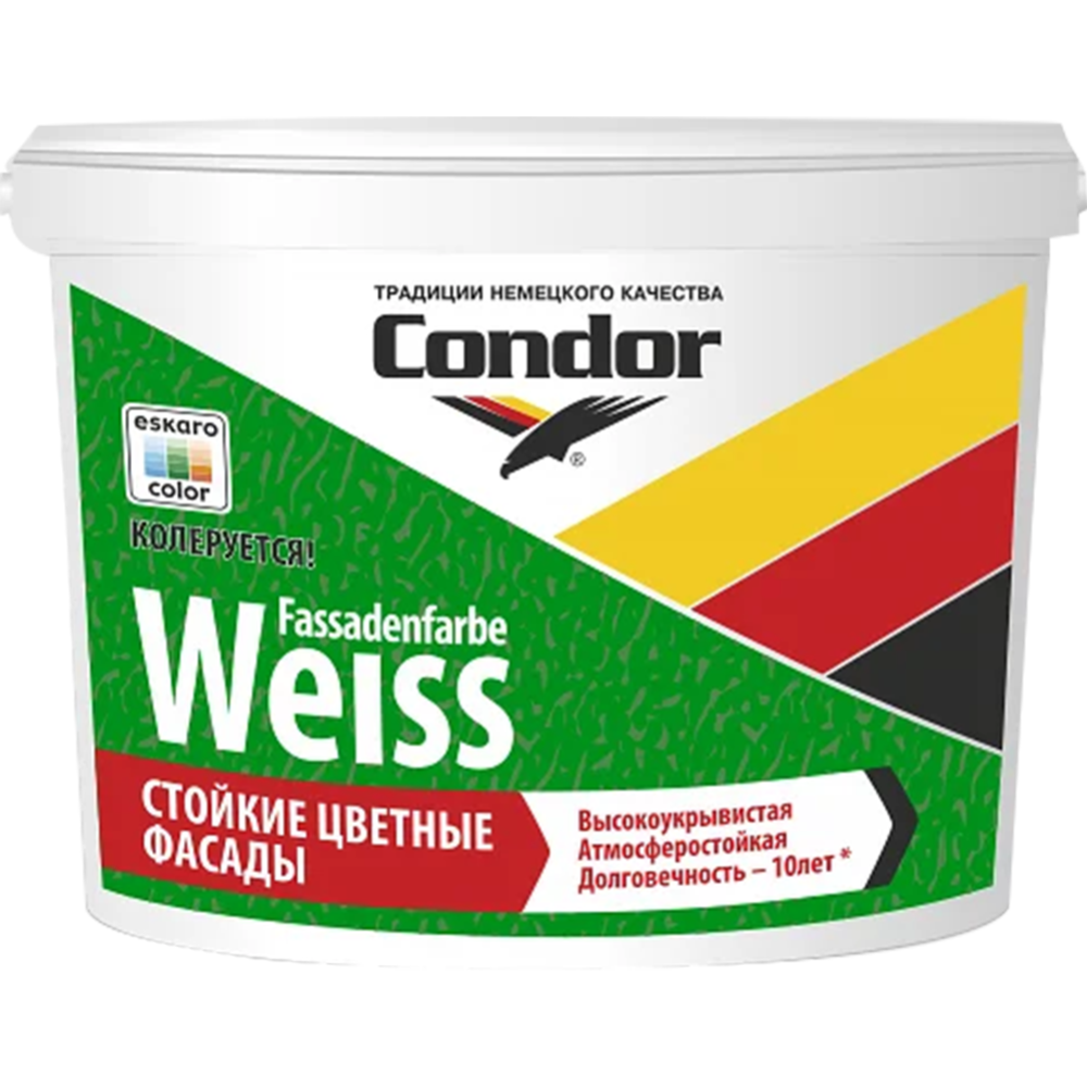Краска «Condor» Fassadenfarbe Weiss, 7.5 кг
